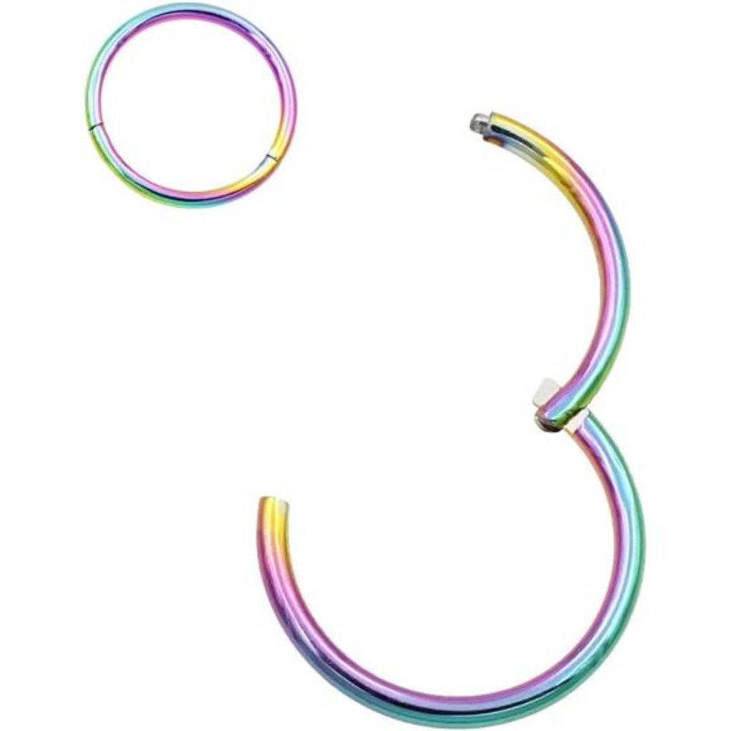 Women 316l Surgical Steel Hinged Nose Rings Hoop For Nostril Septum Trendy